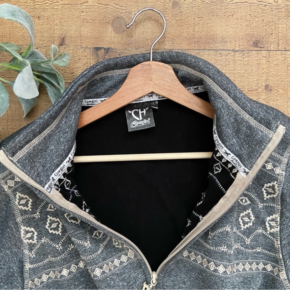 Cowgirl Hardware Zip-Up Jacket, Embroidered Accents, Pockets - Picture 4 of 11